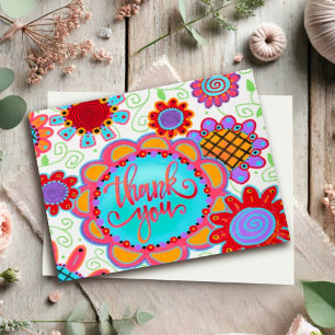 Tarjeta Gracias Fun Floral