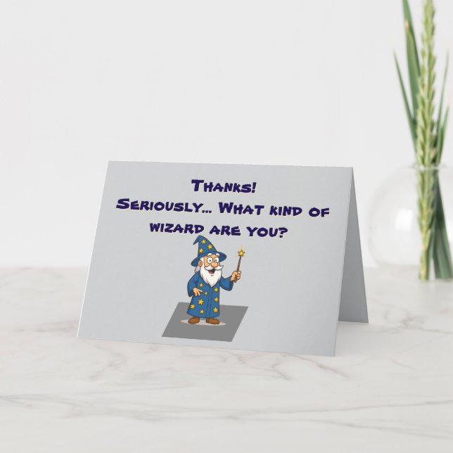 Tarjeta 🧙 ‍ ♂️ "Gracias, Gloriosa Mago" (Anverso)