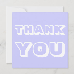 Tarjeta Gracias, gracias, Lavender azul blanco