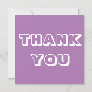 Tarjeta Gracias, gracias, lavender lila blanca