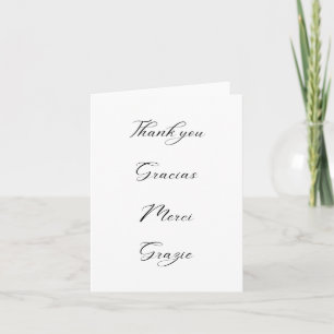 Tarjeta Gracias-Gracias-Merci-Grazie Blank