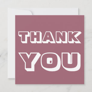 Tarjeta Gracias, gracias, polvoriento rosa blanco