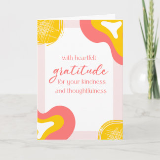 Tarjeta Gracias | Gratitud De Corazón Elegante Moderno