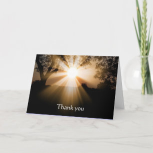 Tarjeta Gracias Hermosa Escritura De Amanecer De Luz