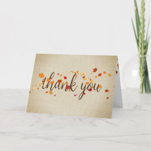 Tarjeta Gracias Hojas de Otoño