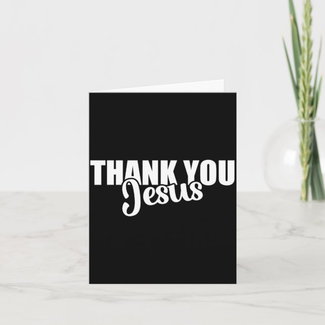 Tarjeta Gracias Jesús Biblia Cristiana Basada en la Fe Eva (Anverso)