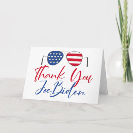 Tarjeta Gracias Joe Biden American Flag Card
