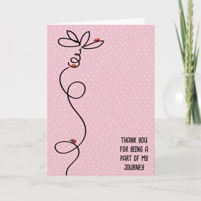 Tarjeta Gracias Ladybugs En Daisy Doodle (Anverso)