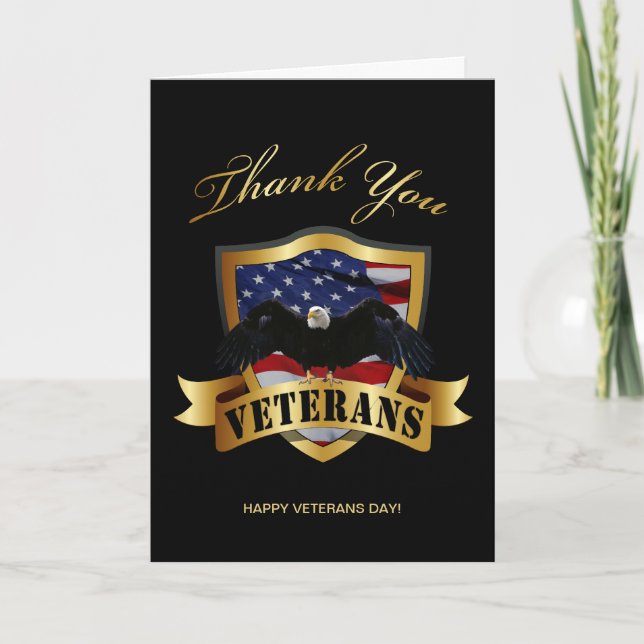 Tarjeta Gracias los veteranos (Anverso)
