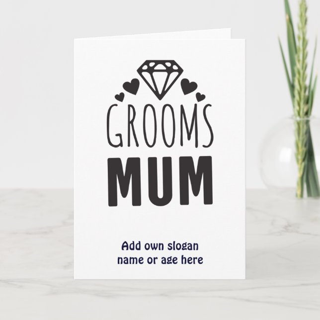 Tarjeta Gracias Madre de Groom Bridal Party Floral Gift (Anverso)