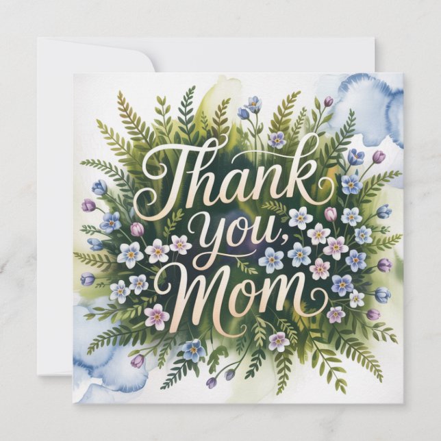 Tarjeta Gracias, Mamá (Anverso)