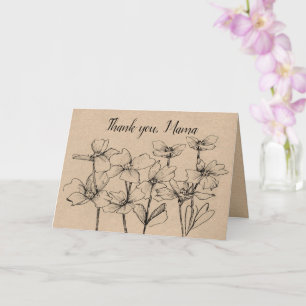 Tarjeta Gracias Mamá Feliz Día de las Madres Flores