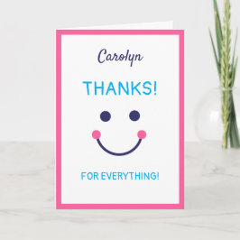 Tarjeta GRACIAS. Me hiciste feliz. Personalizado