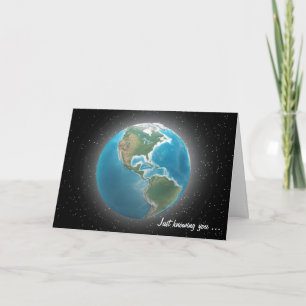 Tarjeta Gracias Mundo y Estrellas