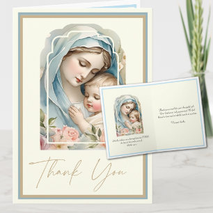 Tarjeta Gracias Niño o Niña Religioso Católico