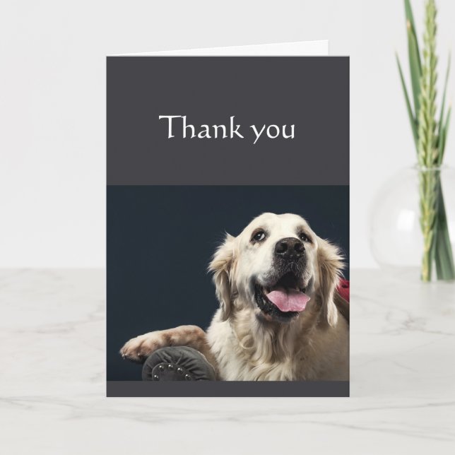 Tarjeta Gracias No podría haberlo hecho sin tu perro diver (Anverso)