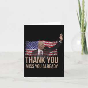 Tarjeta Gracias Obama, Señorita Ya Barack Presidente.