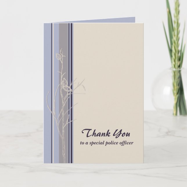 Tarjeta Gracias Oficial de Policía (Anverso)