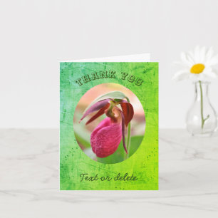 Tarjeta Gracias Personalizado A La Mujer Rosa Slipper