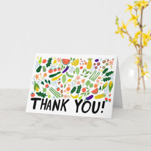 Tarjeta GRACIAS PERSONALIZADO de frutas de la granja