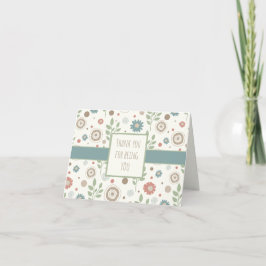 Tarjeta Gracias Personalizado Inespirivity Floral Notecard