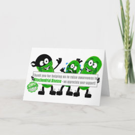 Tarjeta Gracias por ayuda de la enfermedad mitocondrial