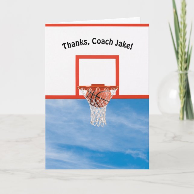 Tarjeta Gracias por Baloncesto en Red (Anverso)