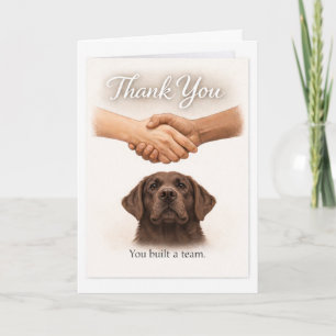 Tarjeta Gracias por Crear un Equipo de Perro Guía –