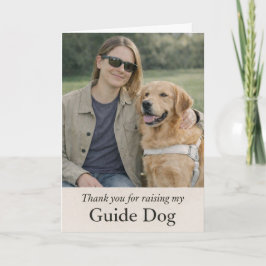 Tarjeta Gracias por criar a mi Golden Retriever Guía