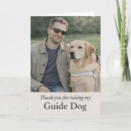 Tarjeta Gracias por Criar a Mi Perro Guía Labrador Retriev