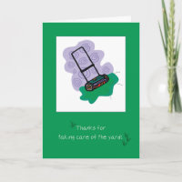 Gracias por cuidar el yard con cortadora de césped