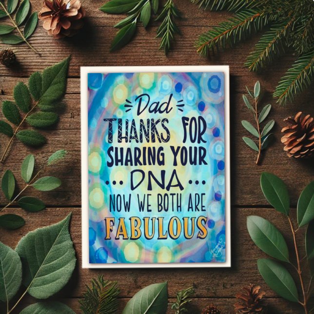 Tarjeta "¡Gracias por el ADN papá!" Inespiritualidad (Subido por el creador)