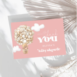 Tarjeta Gracias Por El Globo De Oso Rosa Teddy Bear Bearly