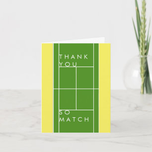Tarjeta Gracias por el tenis