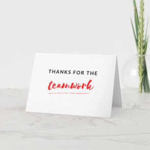 Tarjeta Gracias Por El Trabajo En Equipo 2