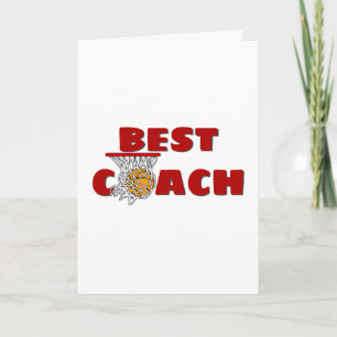 Tarjeta Gracias por Entrenador de Baloncesto