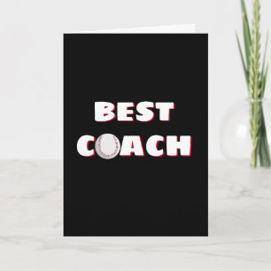 Tarjeta Gracias por entrenador de béisbol