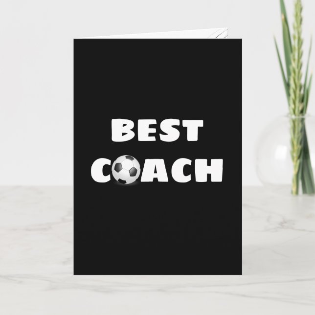 Tarjeta Gracias por entrenador de fútbol (Anverso)