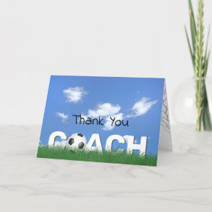 Tarjeta Gracias por entrenador de fútbol