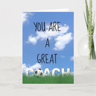 Tarjeta Gracias por entrenador de fútbol