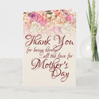 Tarjeta Gracias por estar aquí - Día de la Madre