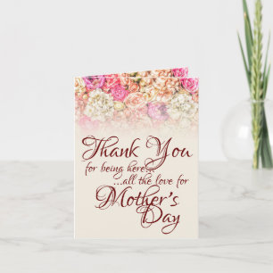 Tarjeta Gracias por estar aquí - Día de la Madre
