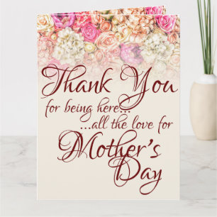 Tarjeta Gracias por estar aquí - Día de la Madre