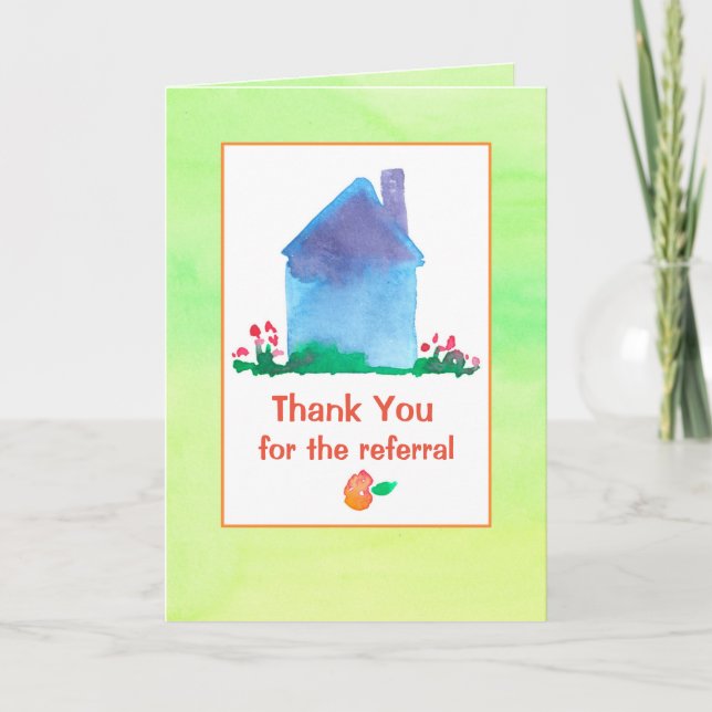 Tarjeta Gracias por la casa de las propiedades (Anverso)