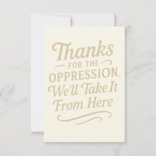 Tarjeta Gracias por la cita de la igualdad de opresión