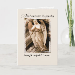 Tarjeta Gracias por la Expresión de Simpatía Ángel Religio