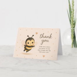 Tarjeta Gracias por la fiesta de bebé Abejorro Lindo