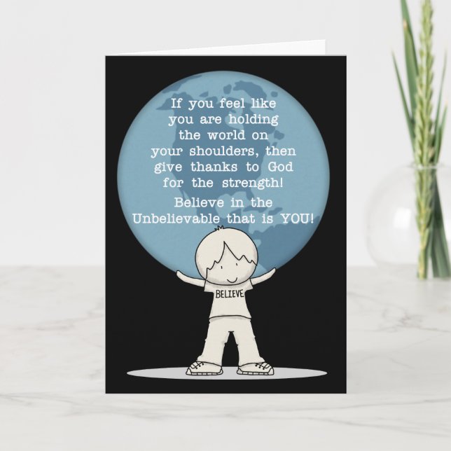 Tarjeta Gracias por la fuerza (Anverso)