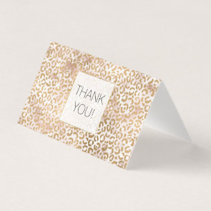 Tarjeta Gracias por la impresión de Leopardo de los Glam d