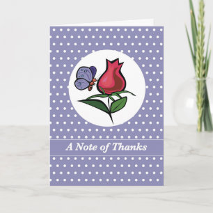 Tarjeta Gracias por la mariposa de hospitalidad en el capu